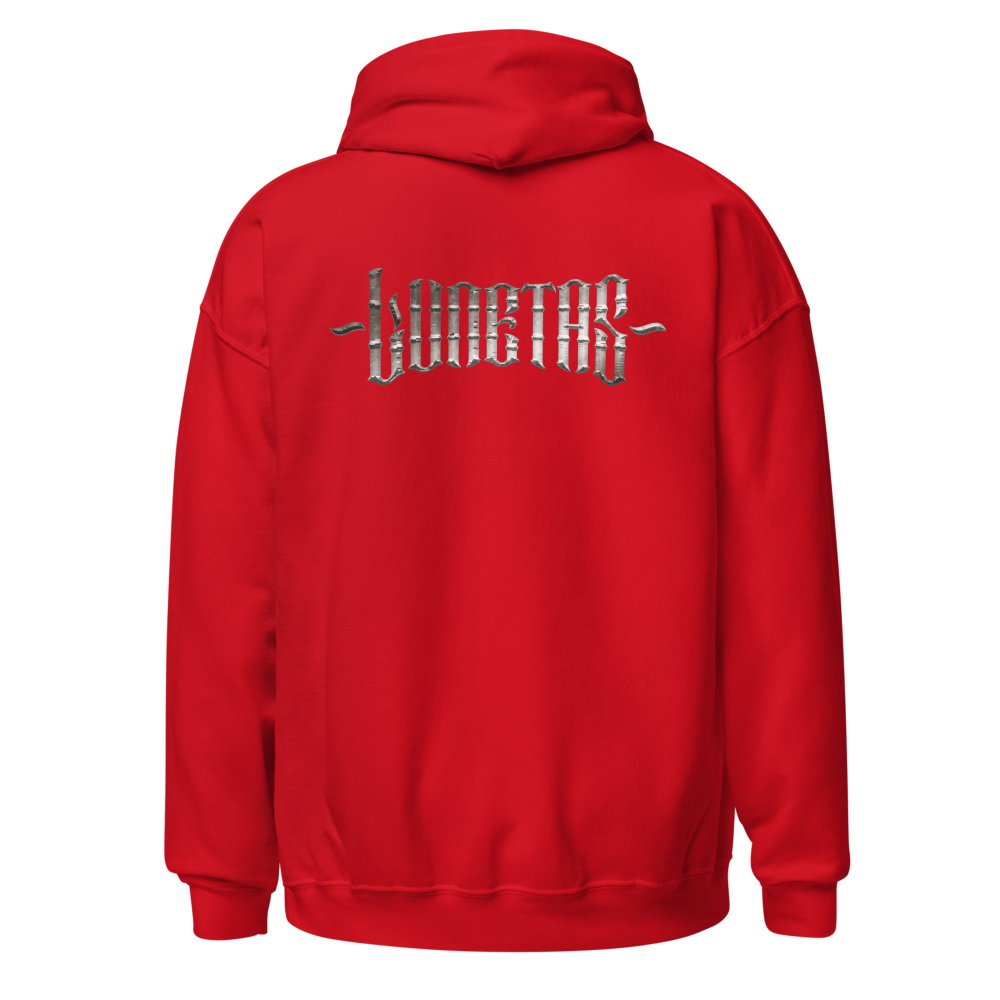 Lunetas Red Hoodie Back